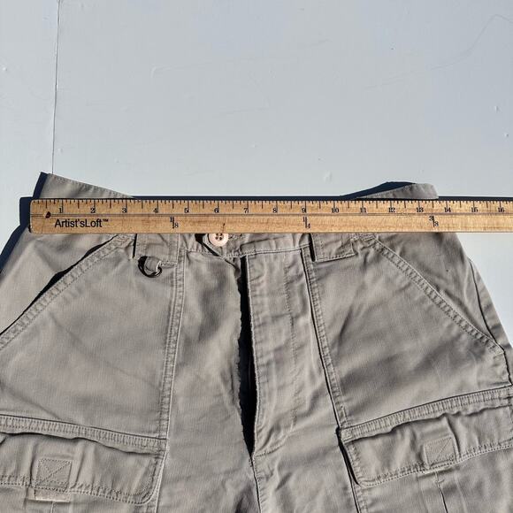 VTG Abercrombie & Fitch Shorts Women's Size 8 Tan 5" Utility Cargo High Rise Y2K - Picture 5 of 7